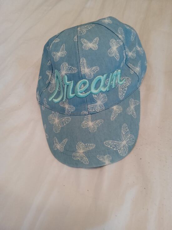 Target Other - Blue and White Butterfly DREAM Embroidered Adjustable Baseball Hat - Cap